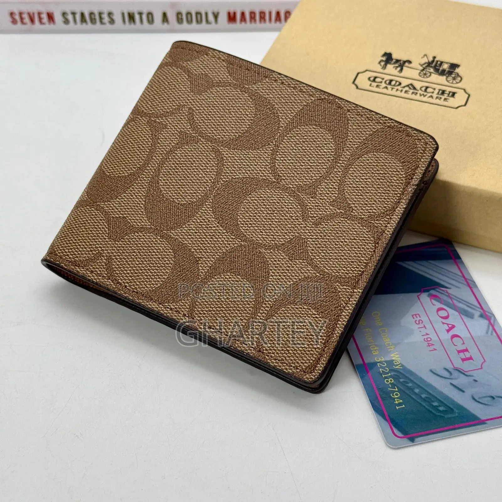 Canvas Coach Men’S Wallet || 3 Colors Brown, Coffee Black
