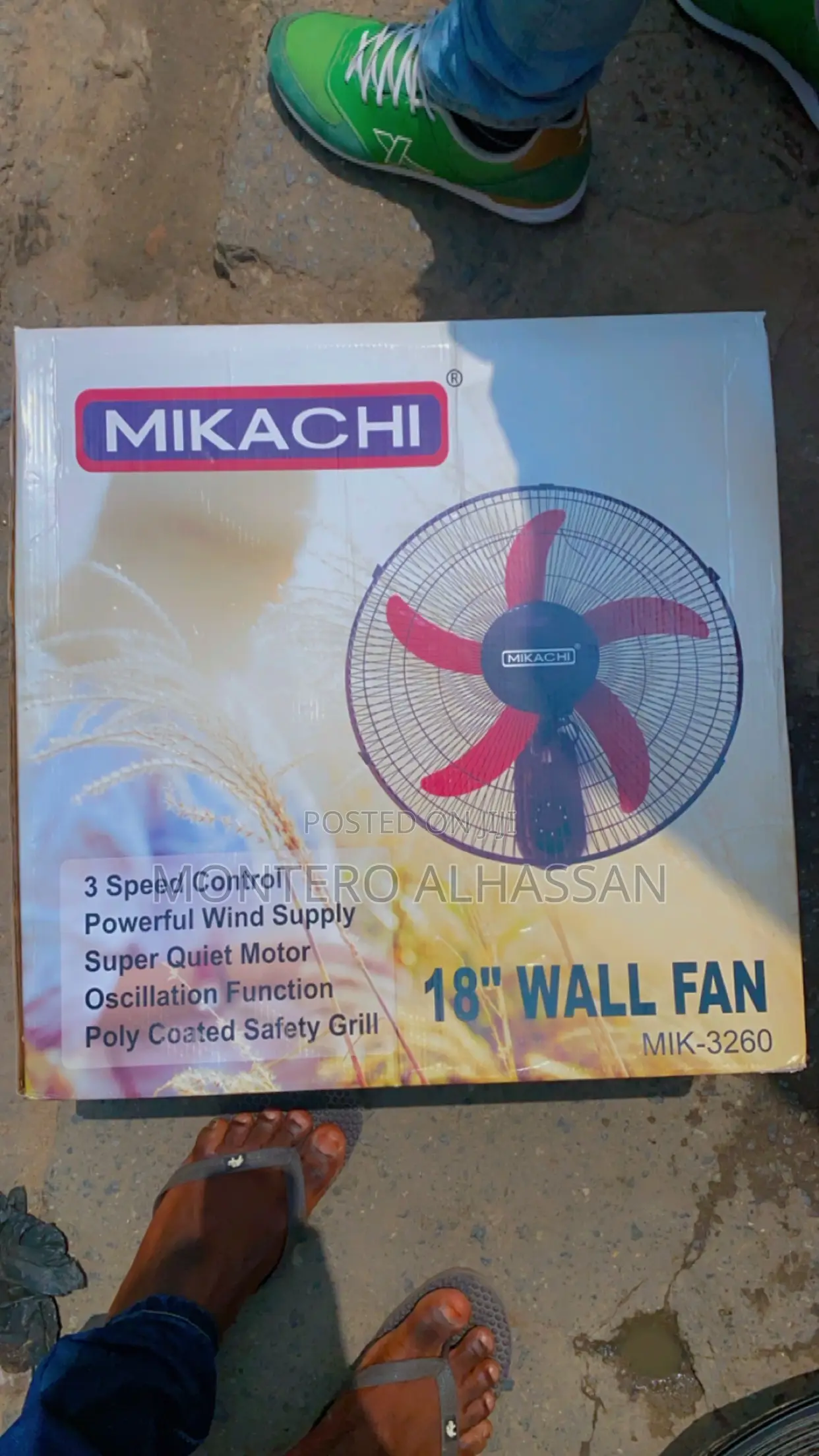 Mikachi 18 Inches Wall Fan