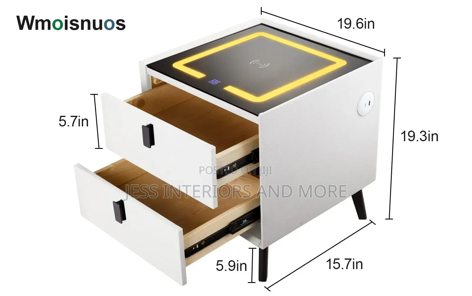 Smart Nightstand With Wireless Charging Station