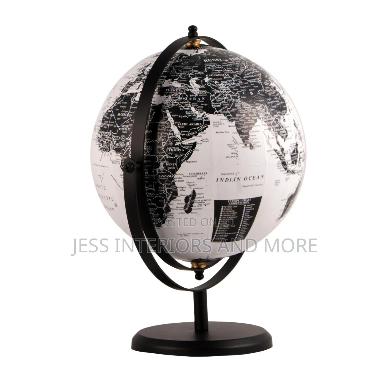 Globe - Black and White