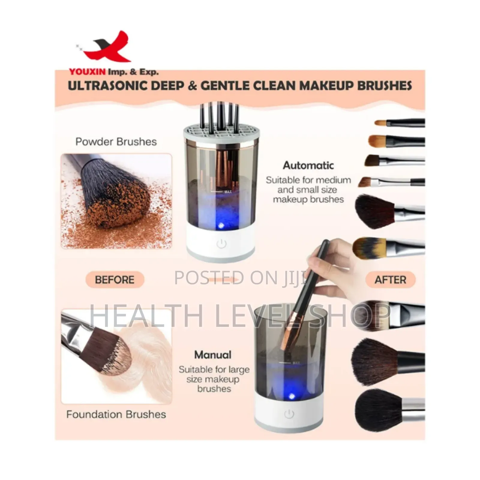 Automatic Makeup Brush Cleaner