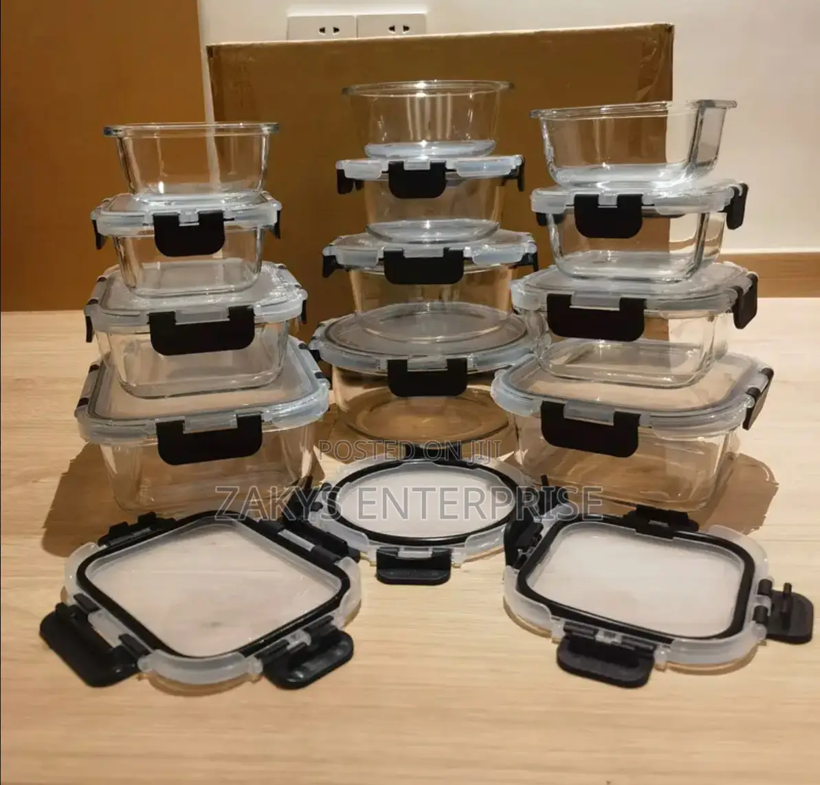 24pcs Glass Storage Air Tight Bowls