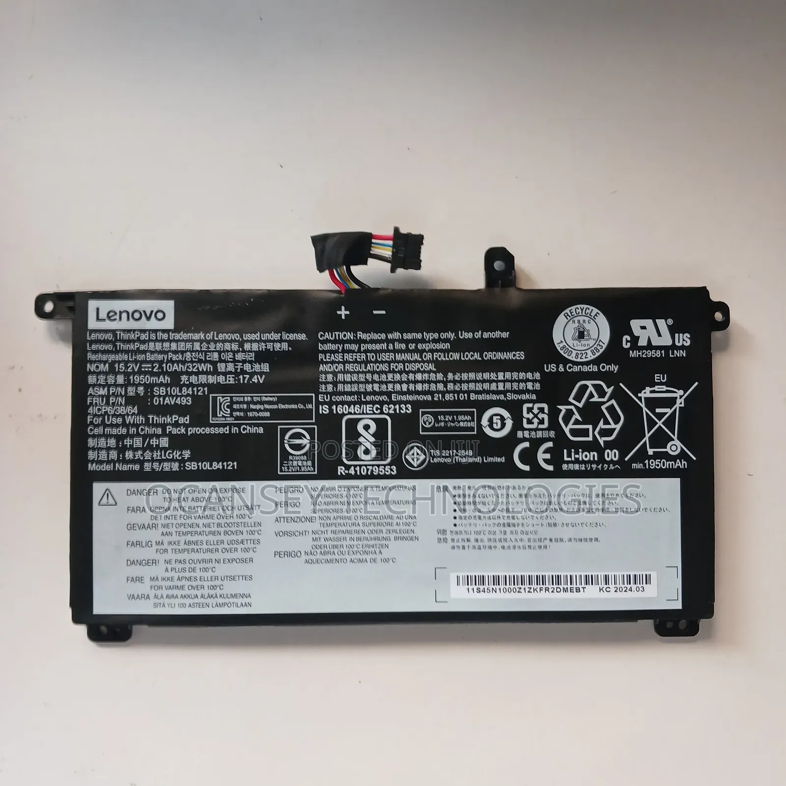 Original Lenovo 01av493 Laptop Battery