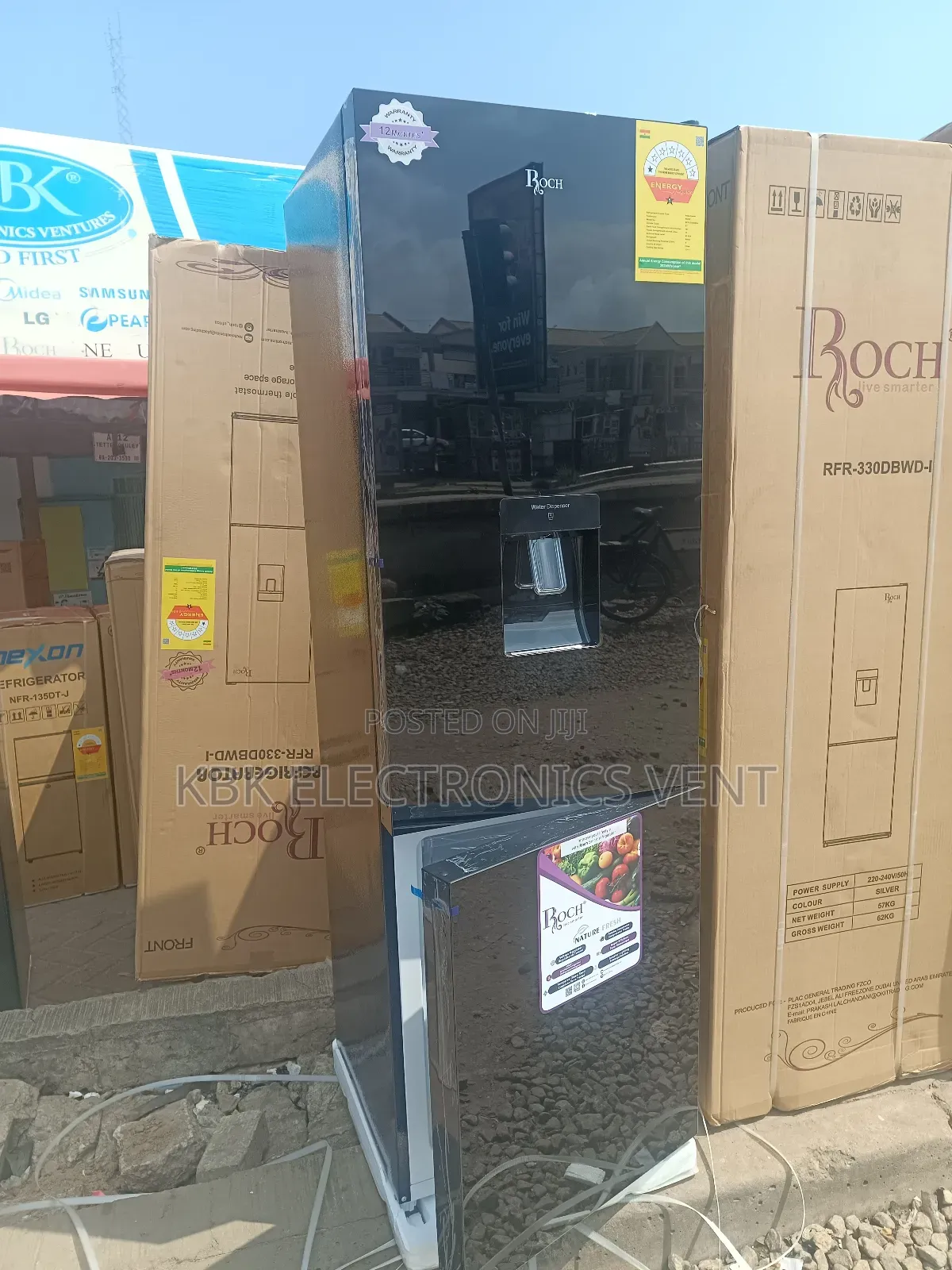 Roch 251ltr Mirror Double Door Water Dispenser