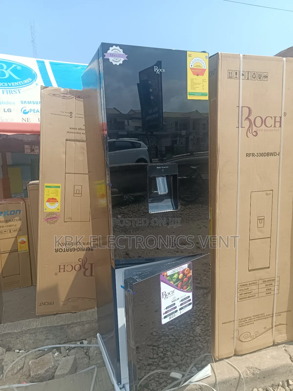 Roch 251ltr Mirror Double Door Water Dispenser