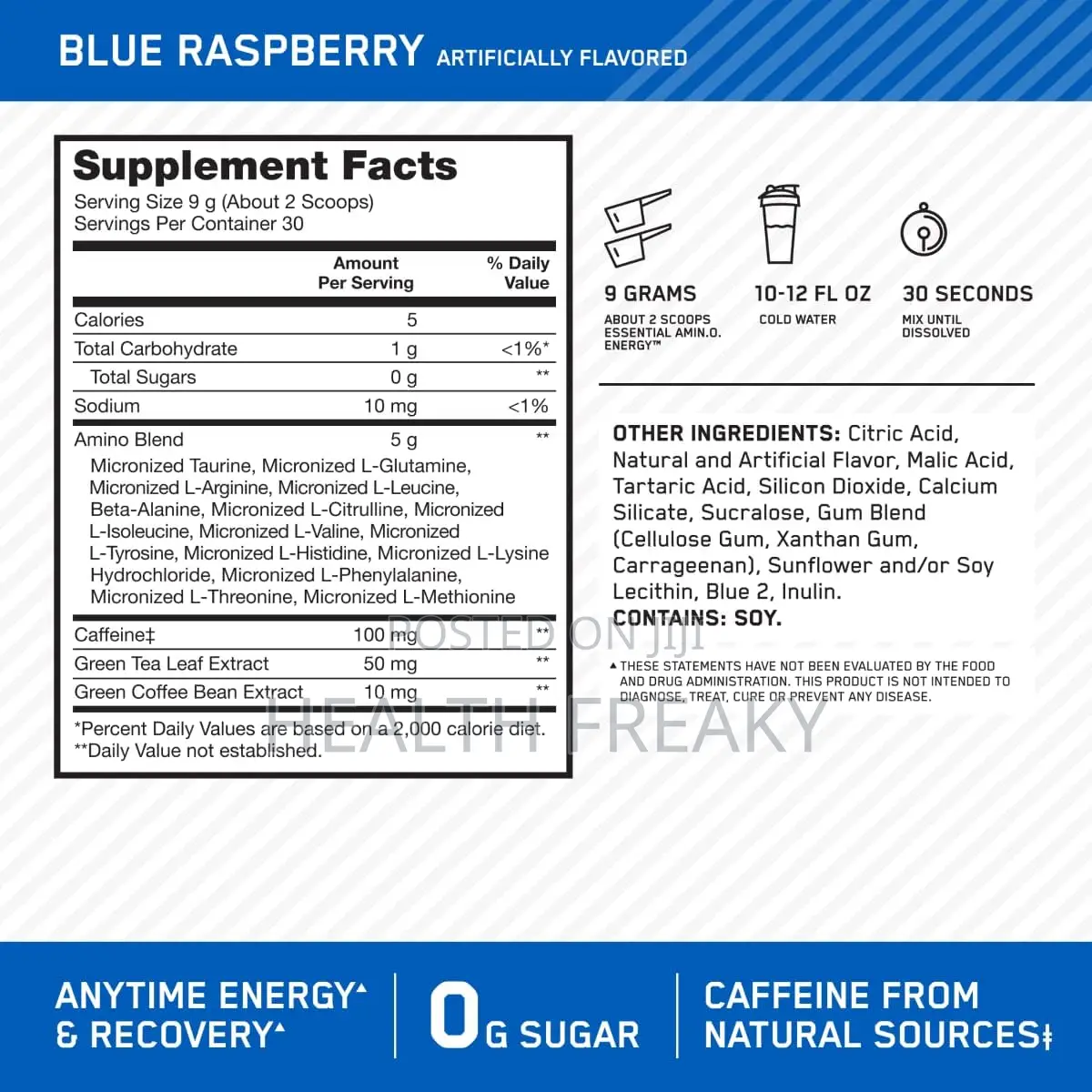 Preworkout Optimum Nutrition Amino Energy Endurance Focus