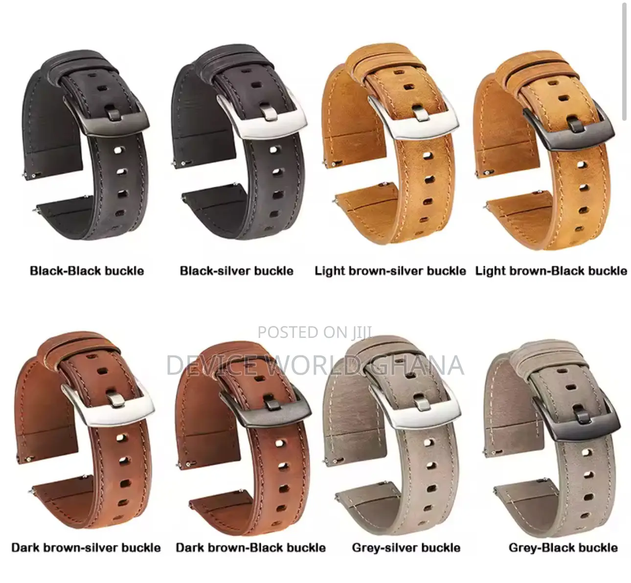Uthi Leather Strap for Samsung Watches Fossil Oriamo Huawei
