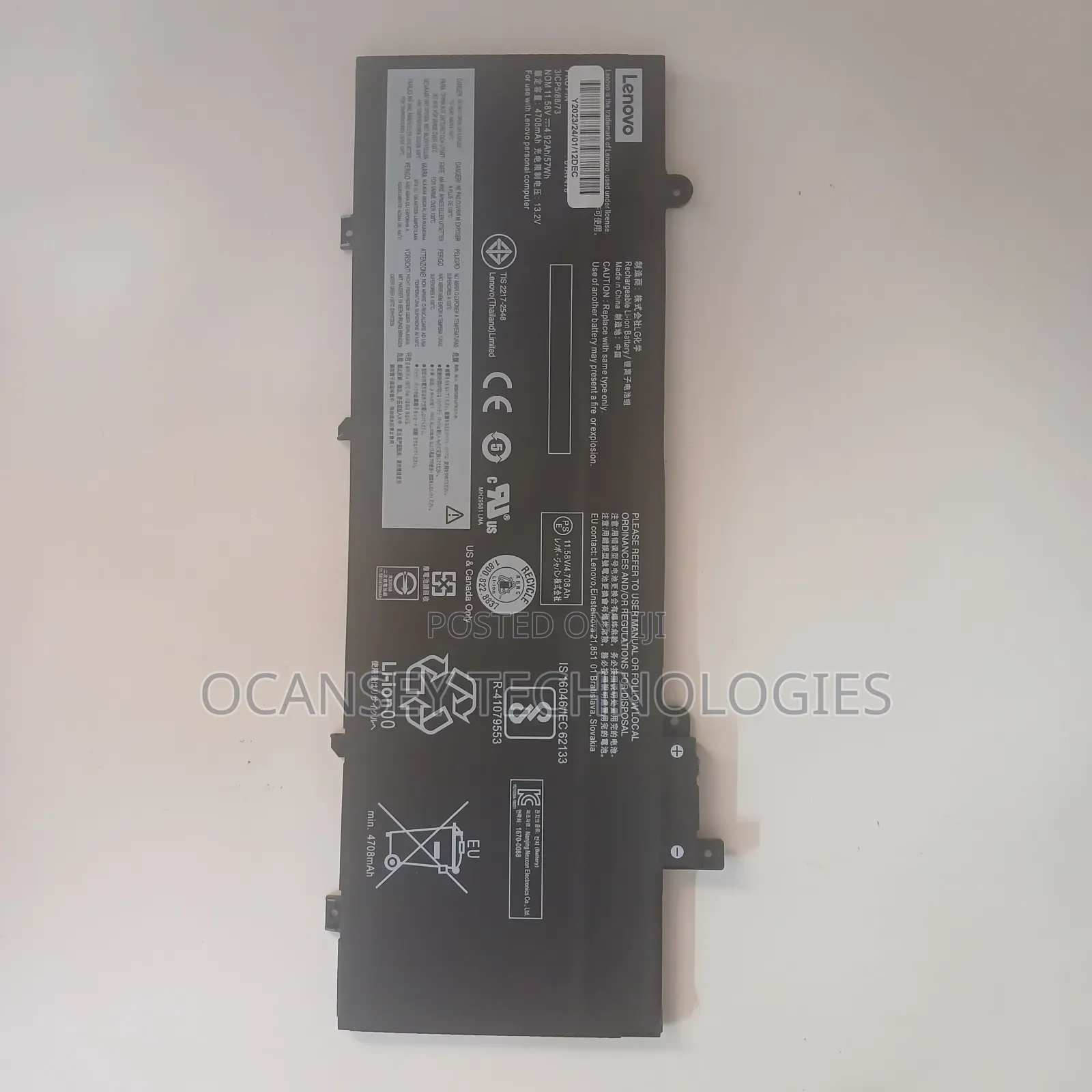 Original Lenovo 01av478 Laptop Battery