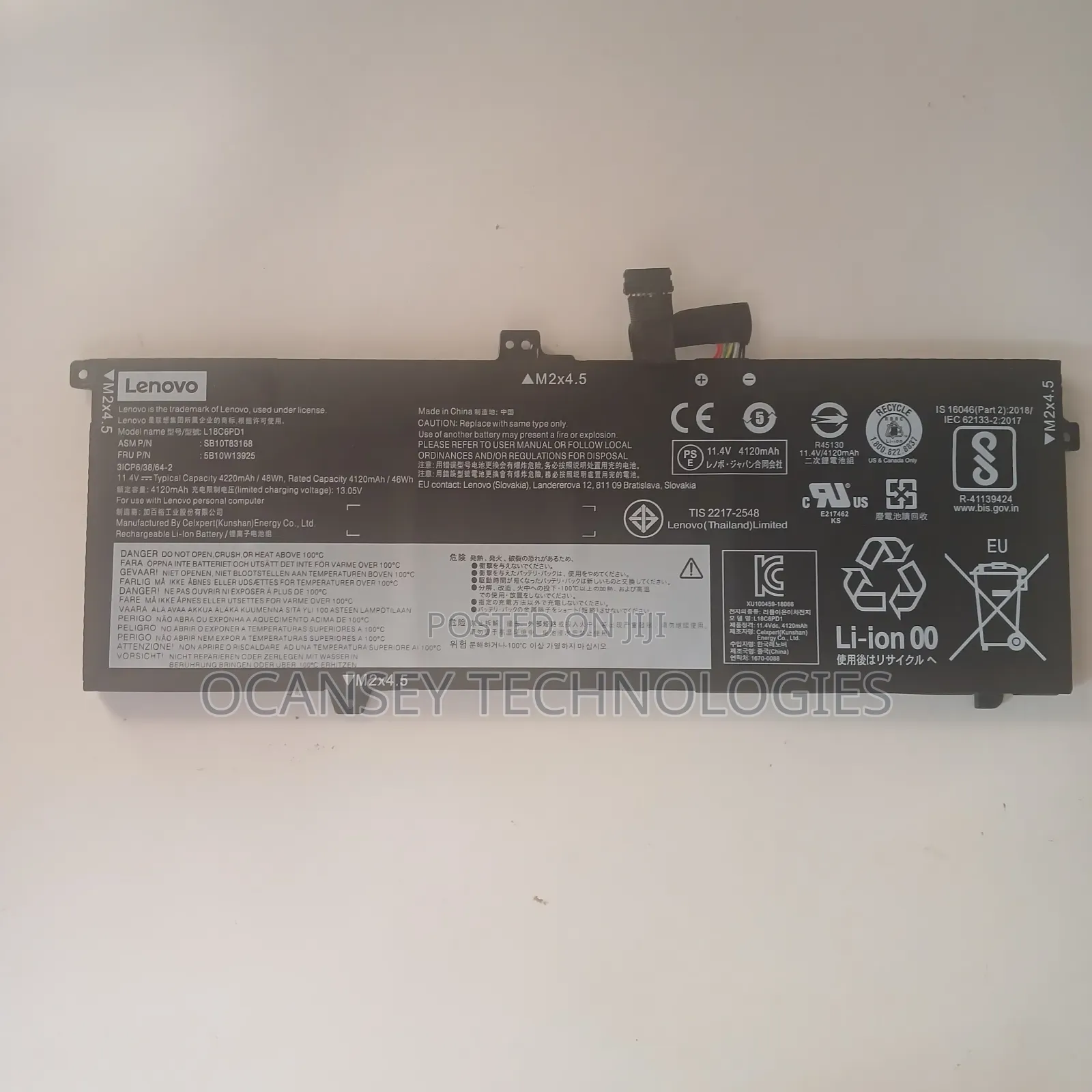 Original Lenovo L18c6pd1 Laptop Battery