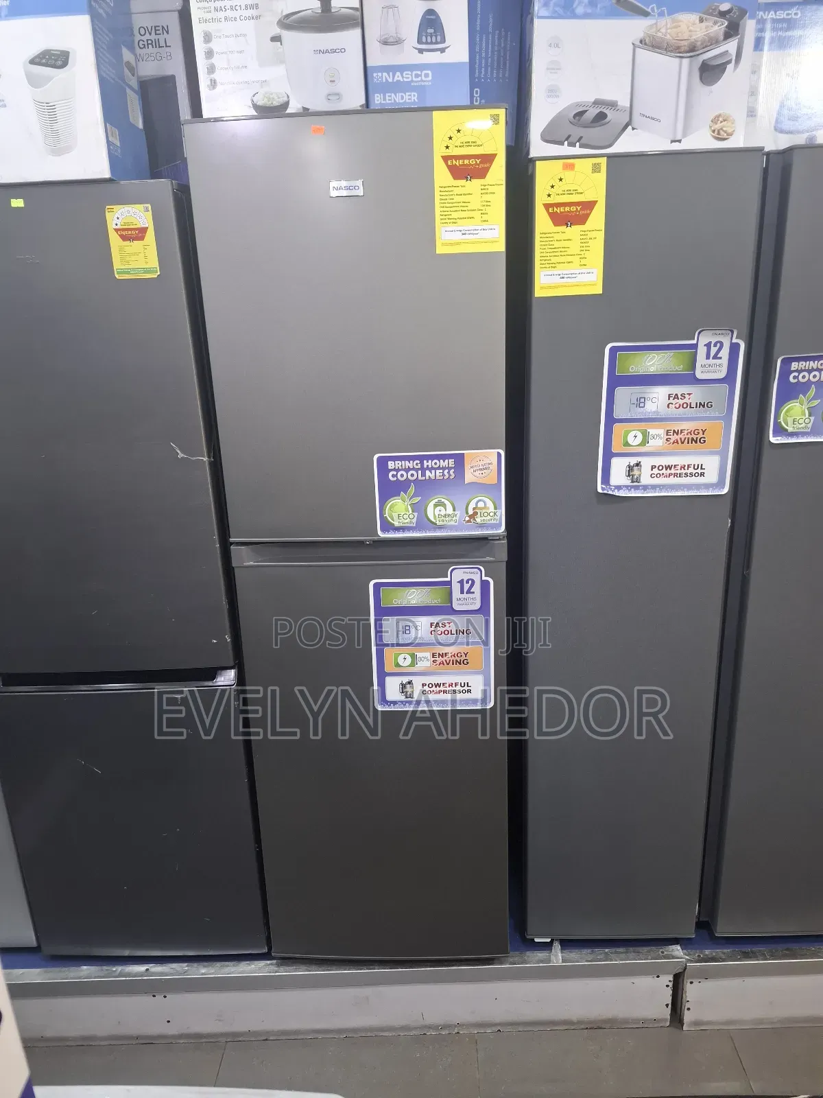 Stainless Steel Nasco Bottom Fridge 251litres Available