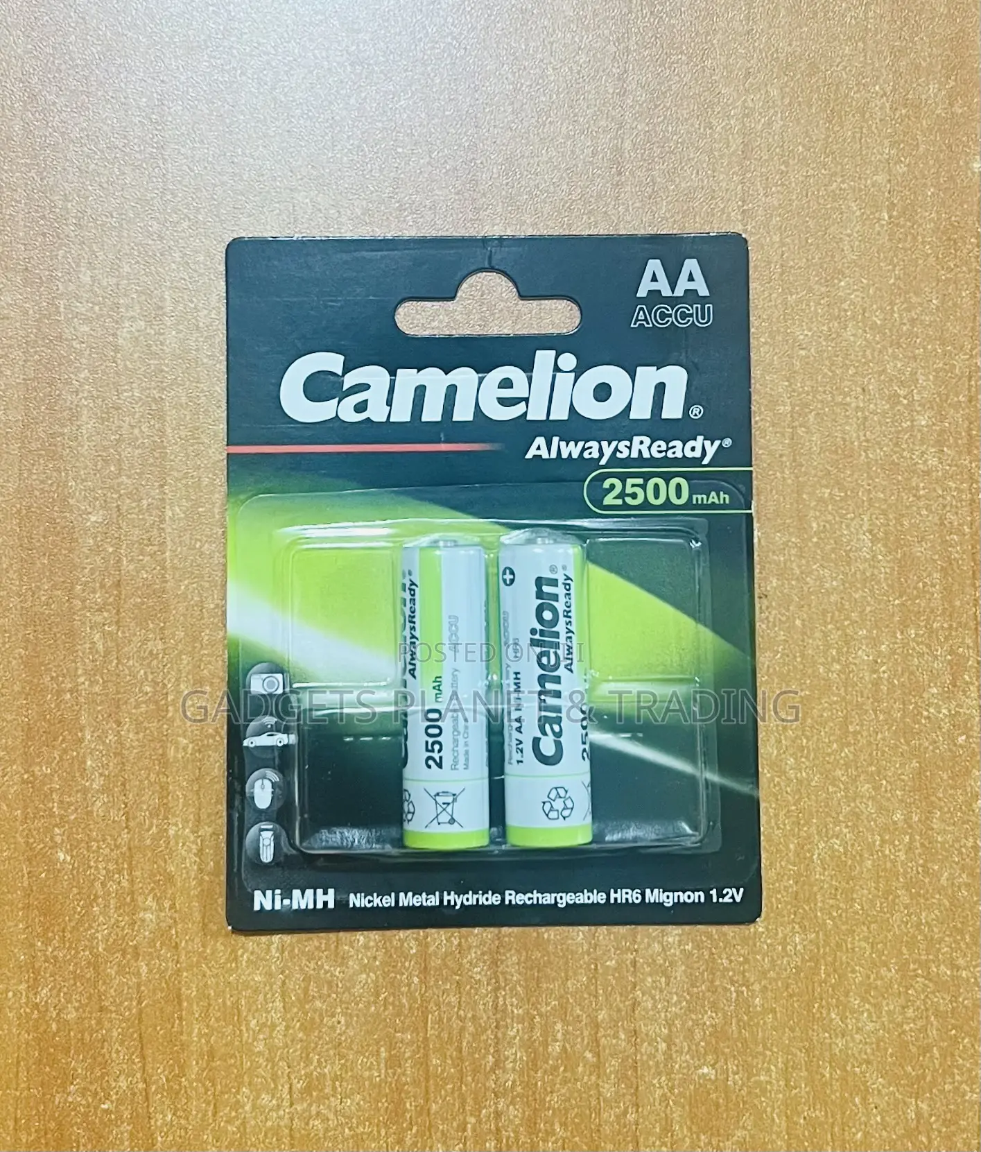 Camelion Alwaysready Ni-Mh Rechargeable Aa Battery - 2500mah