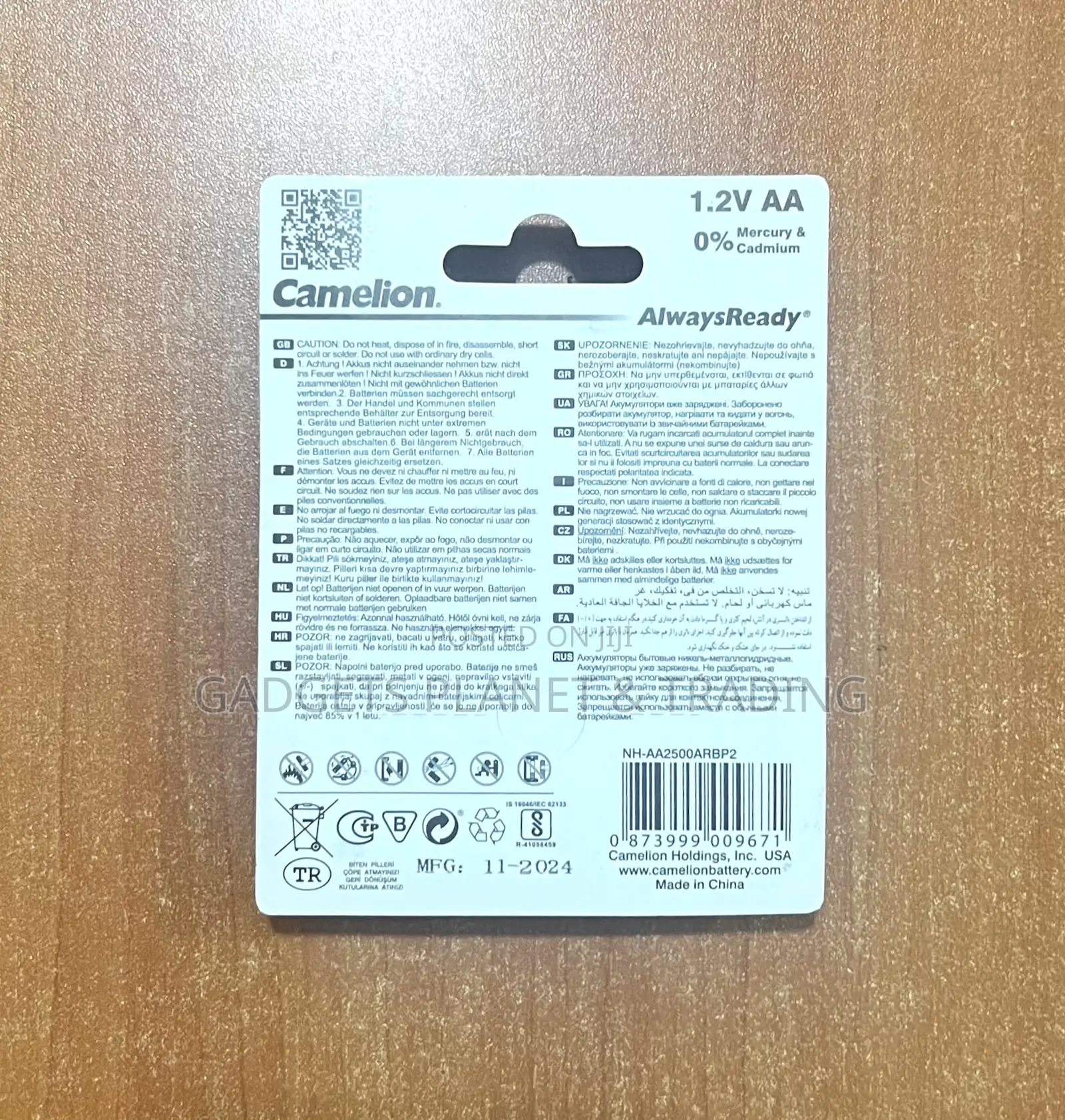 Camelion Alwaysready Ni-Mh Rechargeable Aa Battery - 2500mah