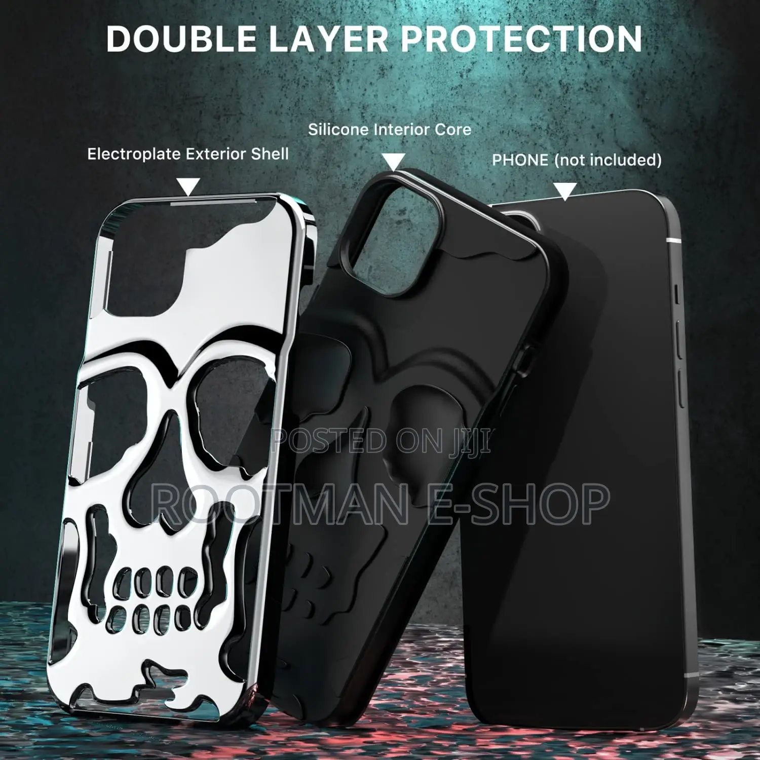 V Volt Compatible With iPhone 11 Pc Case Skull Design