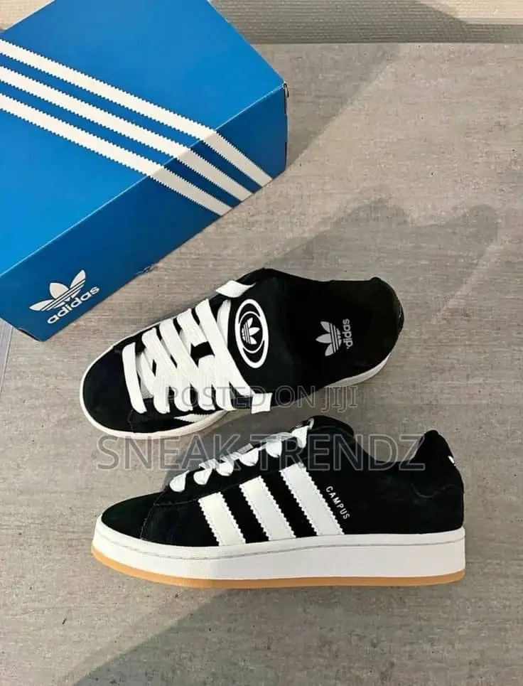 Adidas Campus Black Suede N White