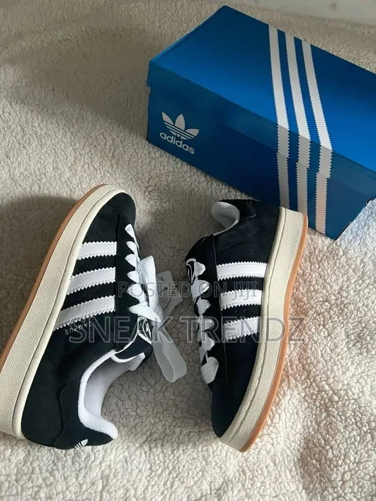 Adidas Campus Black Suede N White