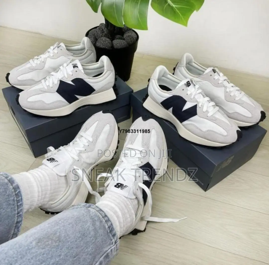 New Balance White Black