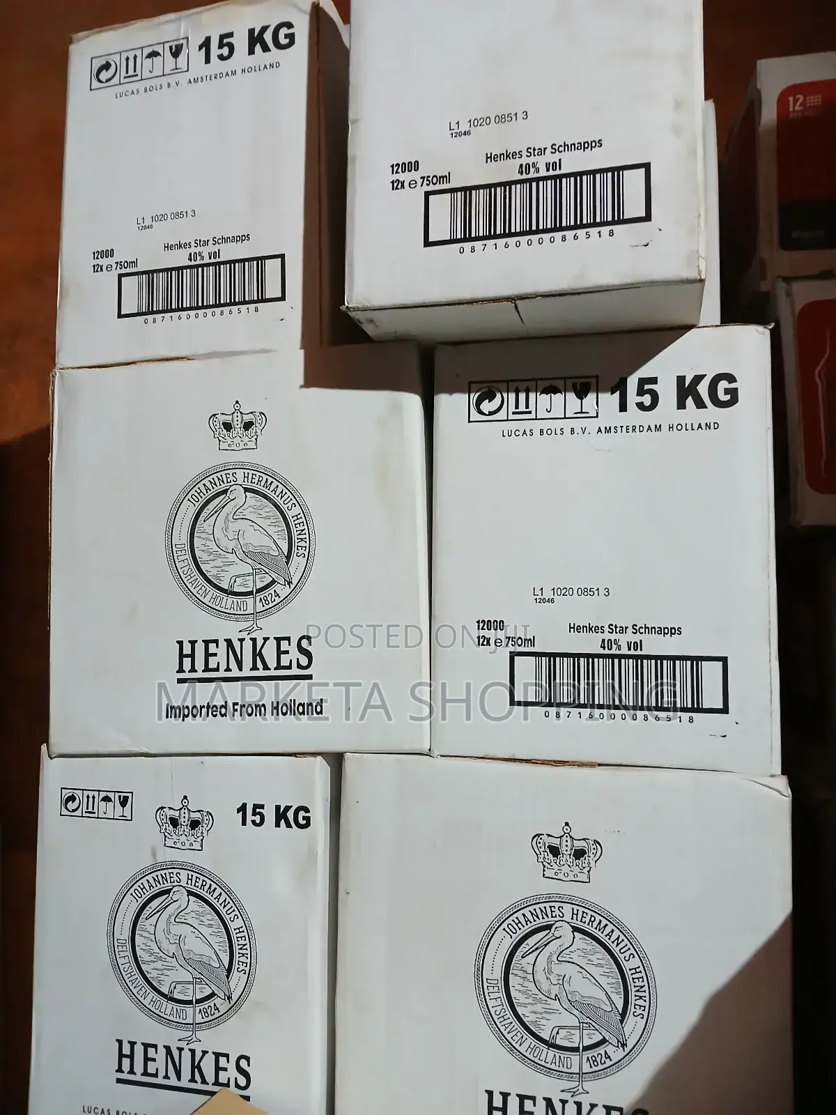 Jh Henkes Schnapps 750mlx12