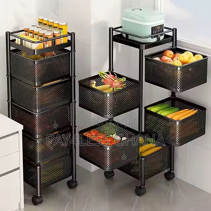 Multi-Tier Organiser Fruit Vegetable Metal Storage Basket