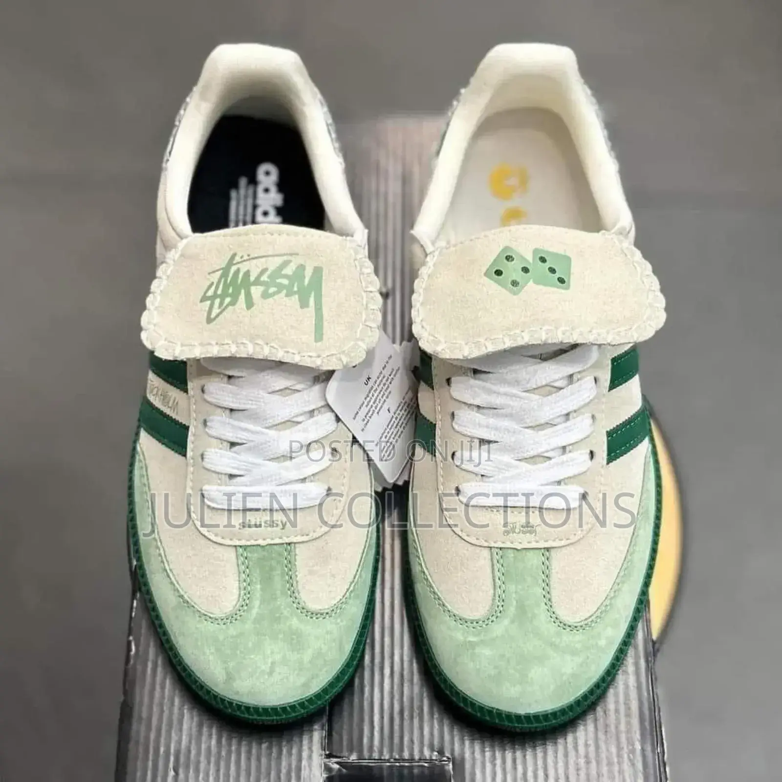 Adidas Samba X Stussy Cream and Green