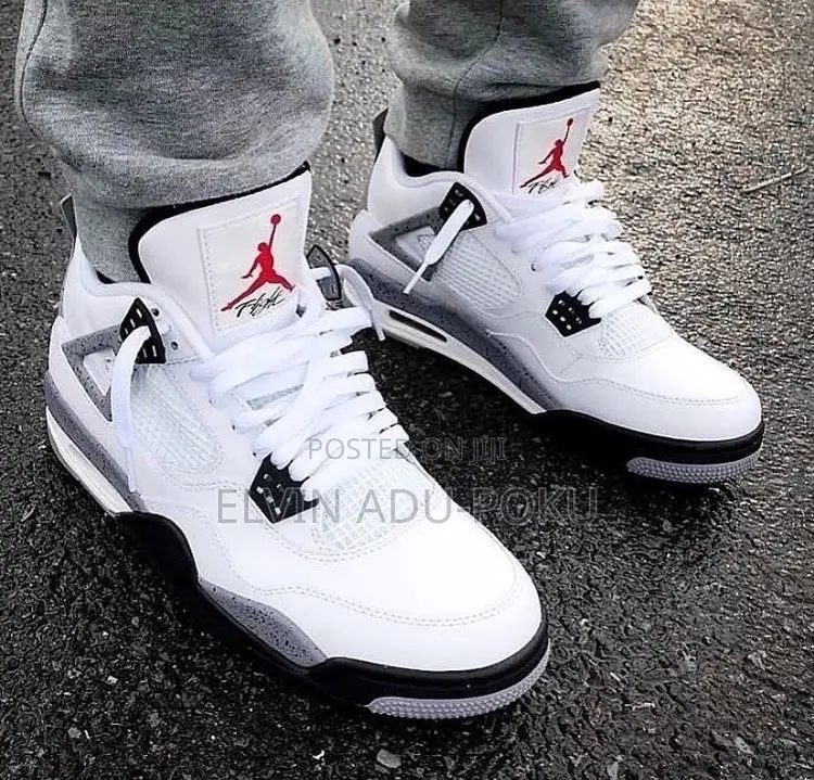 Air Jordan 4 Retro Og "White Cement" Sneakers.