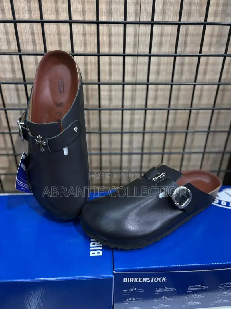 Birkenstock Leather Boston Chrome