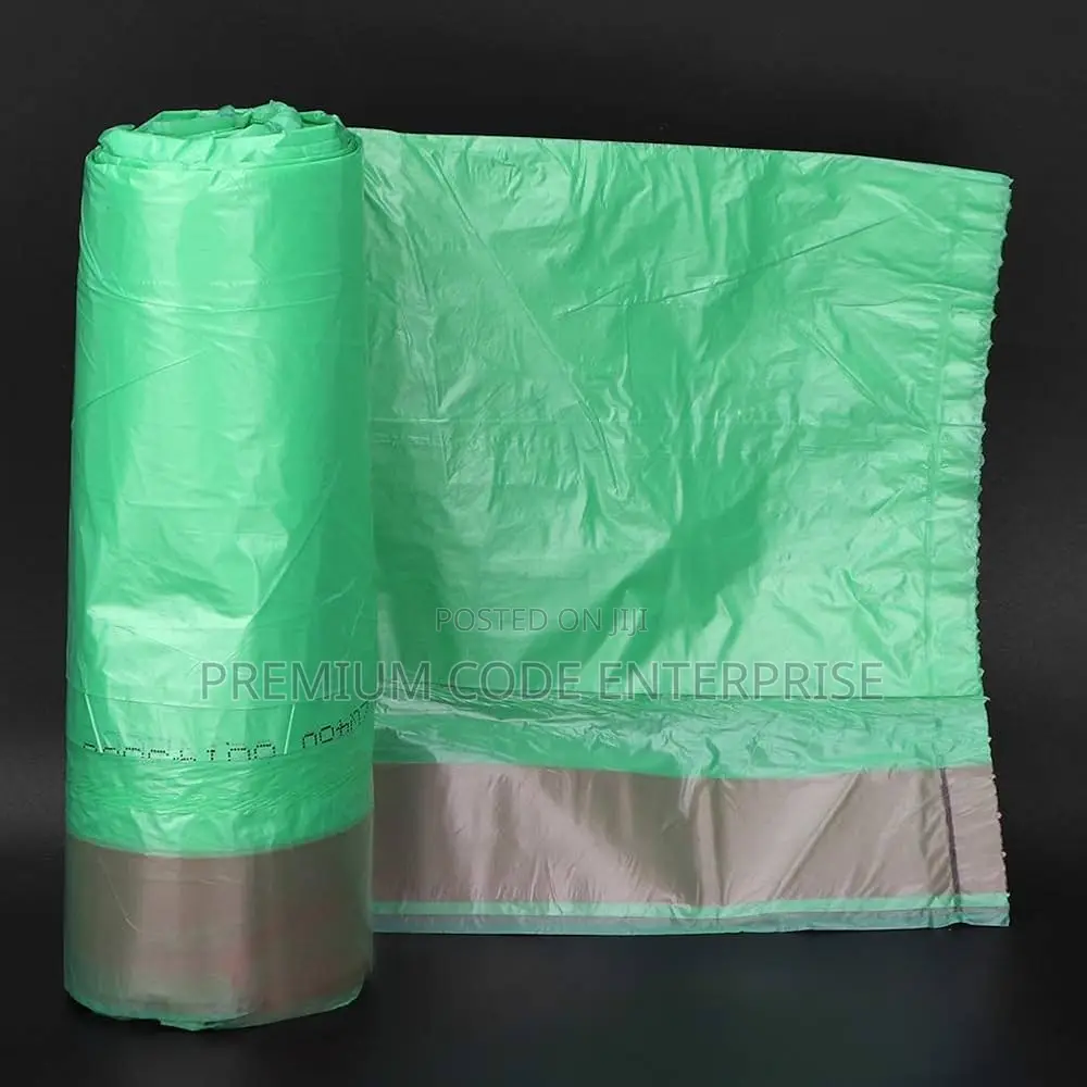 30l Green Bin Liner Bags With Drawstring – 240pcs (12 Packs)