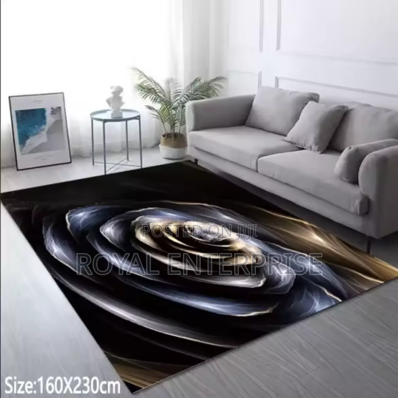 160/230cm Anti Slip 3d Center Rug