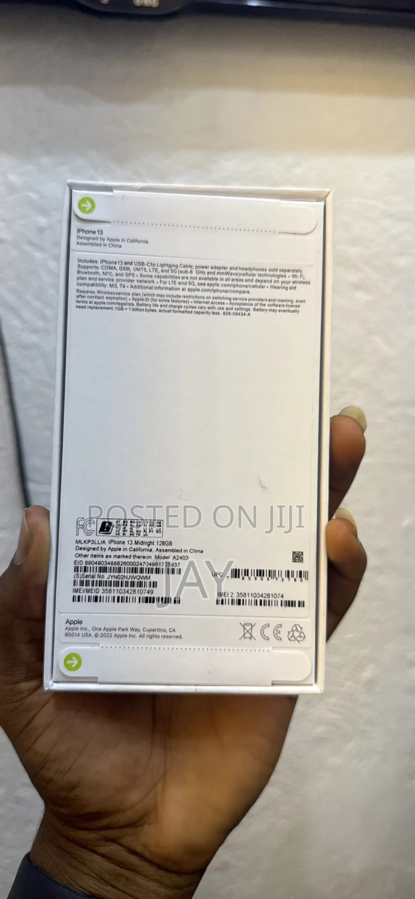 New Apple iPhone 13 128 GB Black