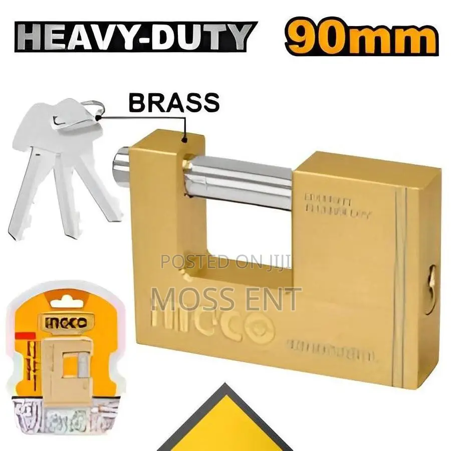 Heavy Duty Brass Block Padlock 90mm - Dbbpl0902