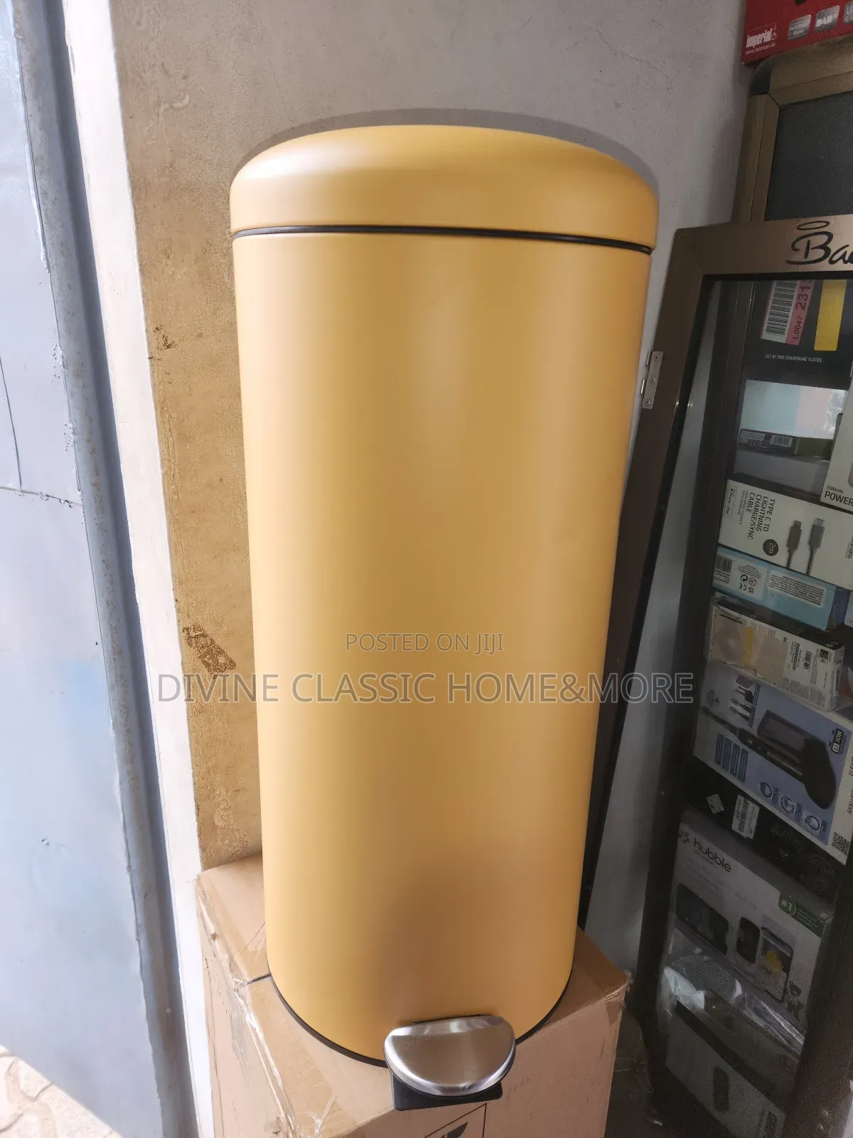 30lit Domed Pedal Bin Mustard