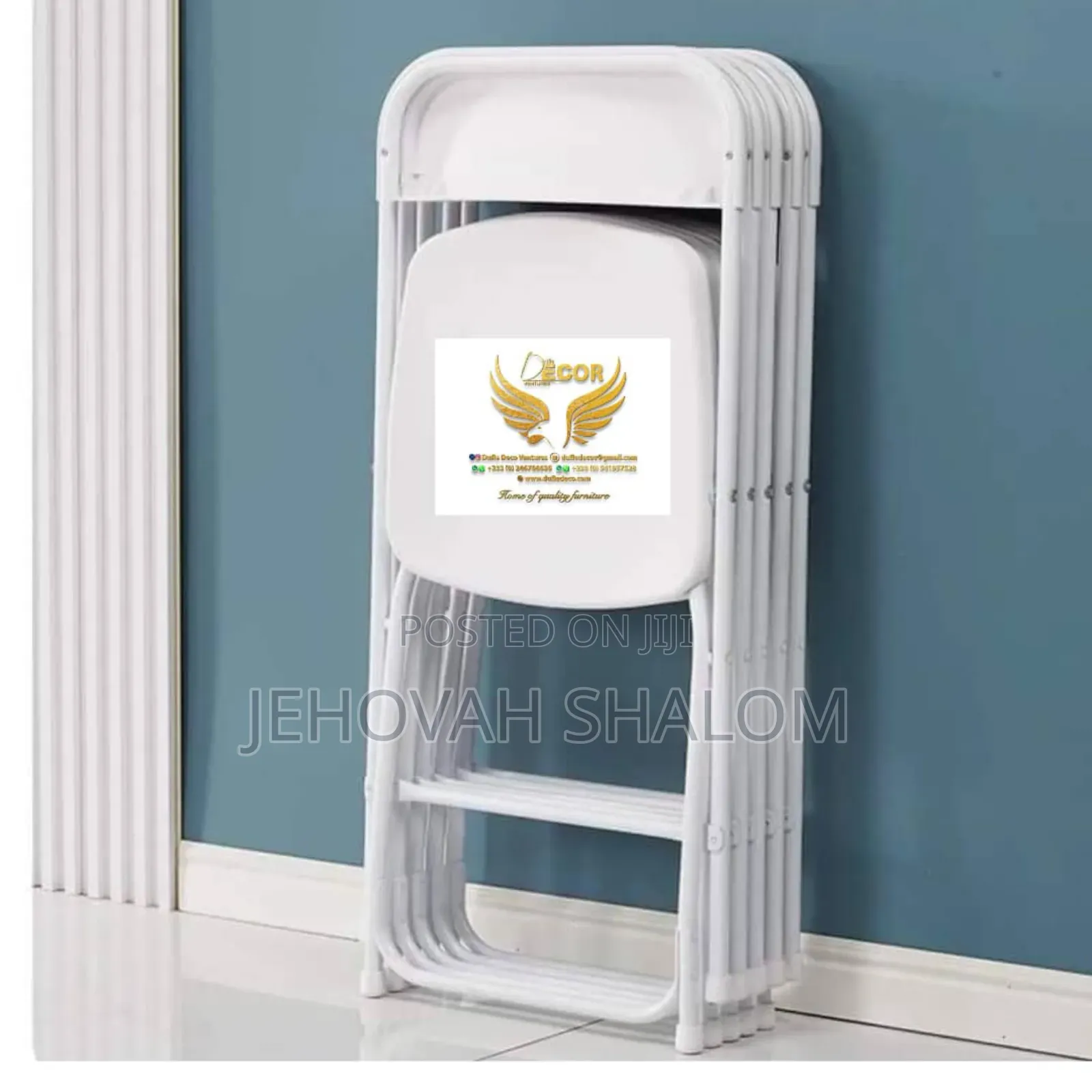White Foldable Chair for Events Available for Sale
