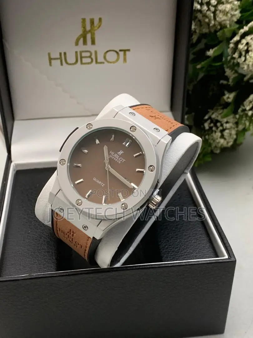 All Brown Leather Strap Hublot Watch