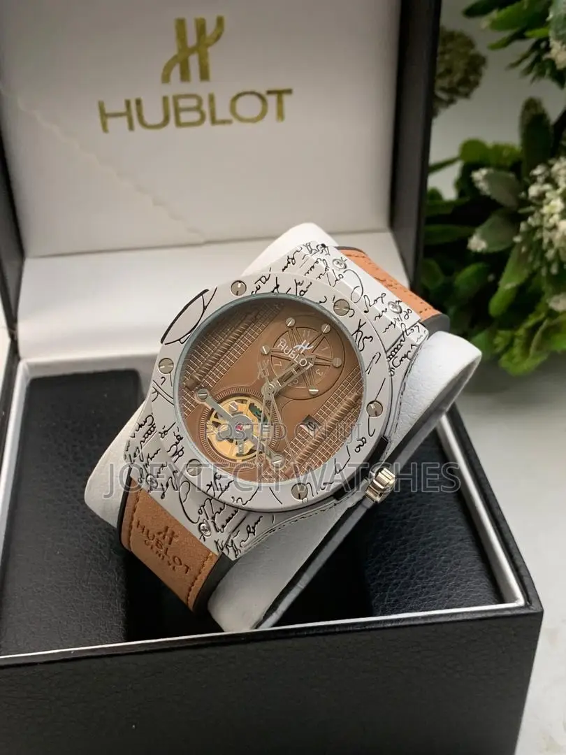 All Brown Leather Strap Hublot Watch