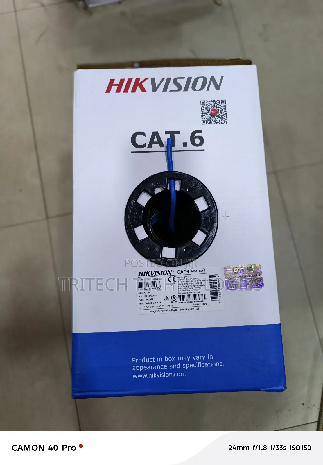 Hikvision Ds-1ln6-Ue-W 305m Cat6 Utp Network Cable Copper