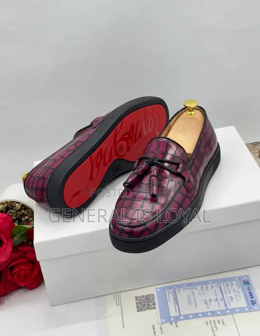 Christian Louboutin Loafers Wine Color