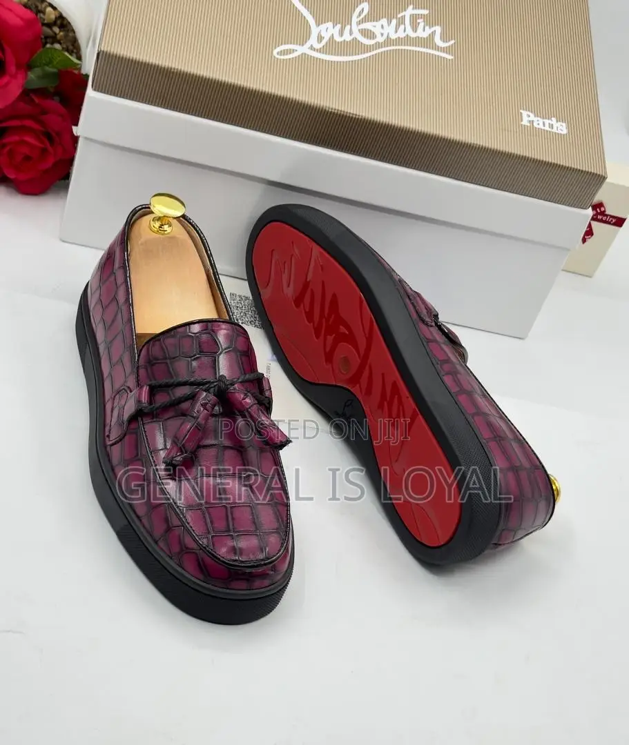 Christian Louboutin Loafers Wine Color