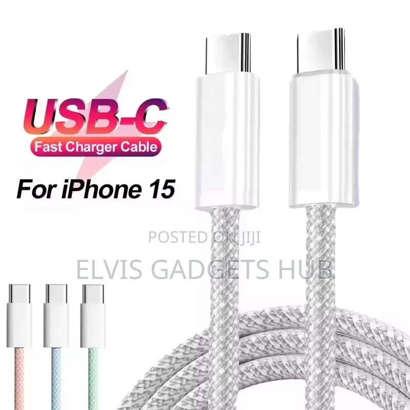 60w iPhone 15/16 Type C to C Nylon Braided Cable