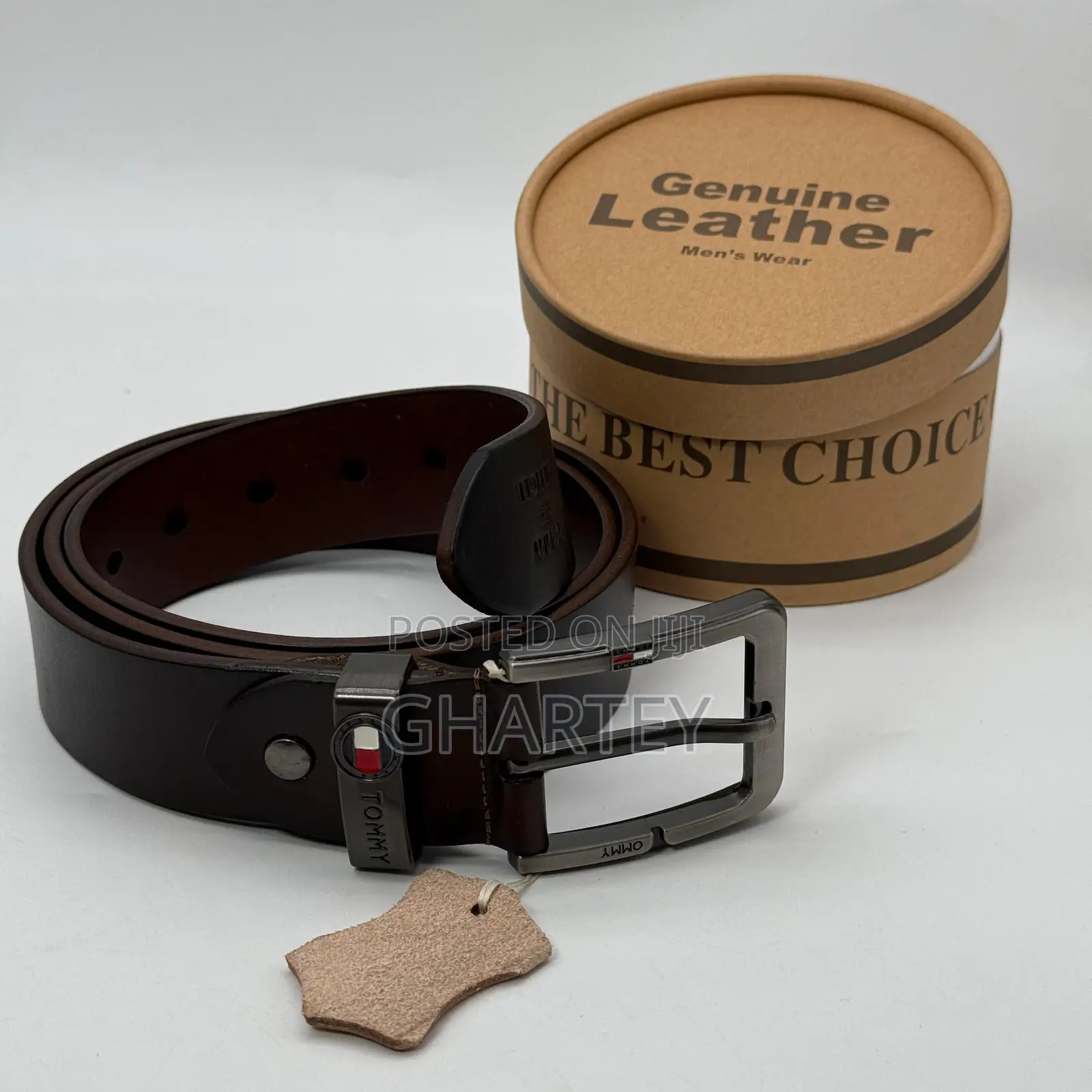 Premium Quality Men’S Leather Simple Buckle Belts - In Box