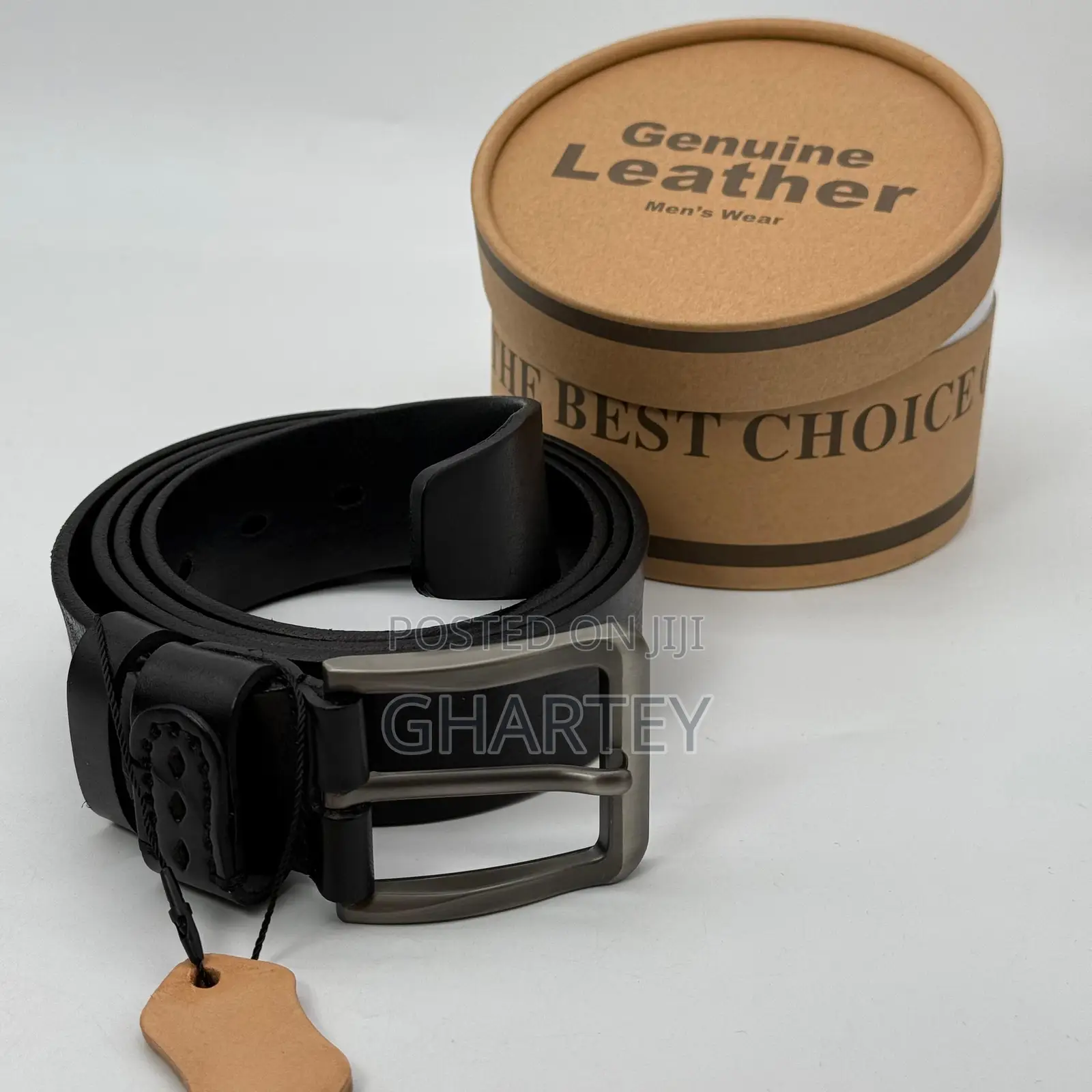 Men’S Premium Simple Buckle Belts || Black