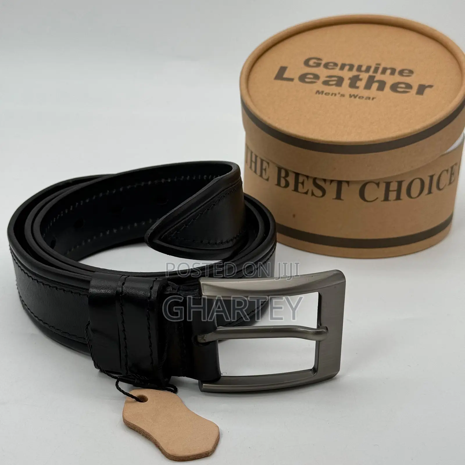 Men’S Premium Simple Buckle Belts || Black