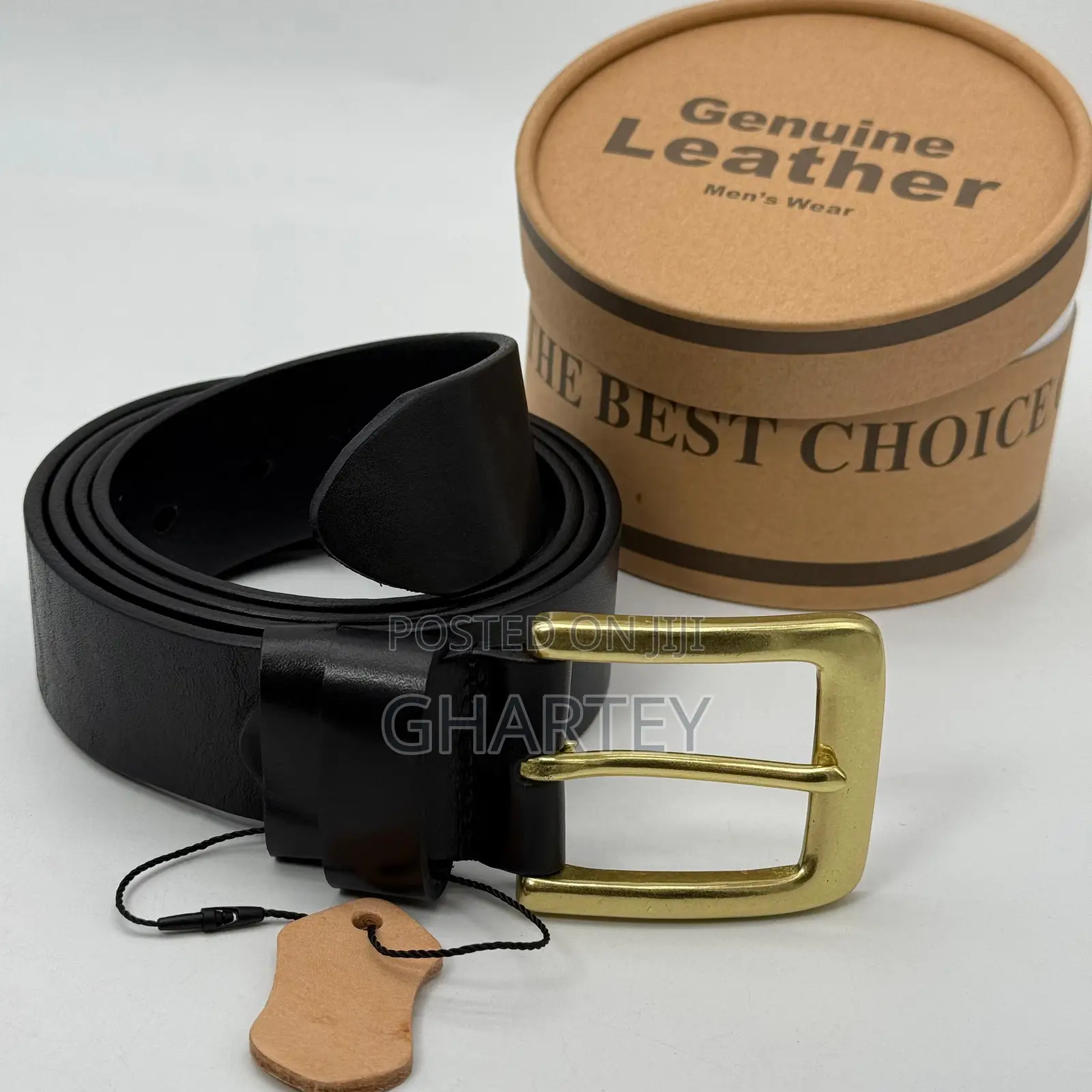 Men’S Premium Simple Buckle Belts || Black