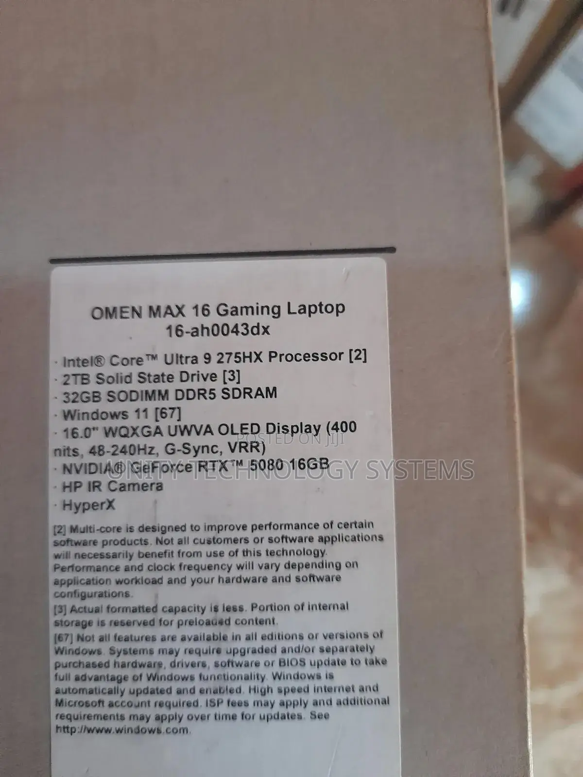 New Laptop HP Omen Max 16 32GB Intel Core Ultra 9 SSD 2T