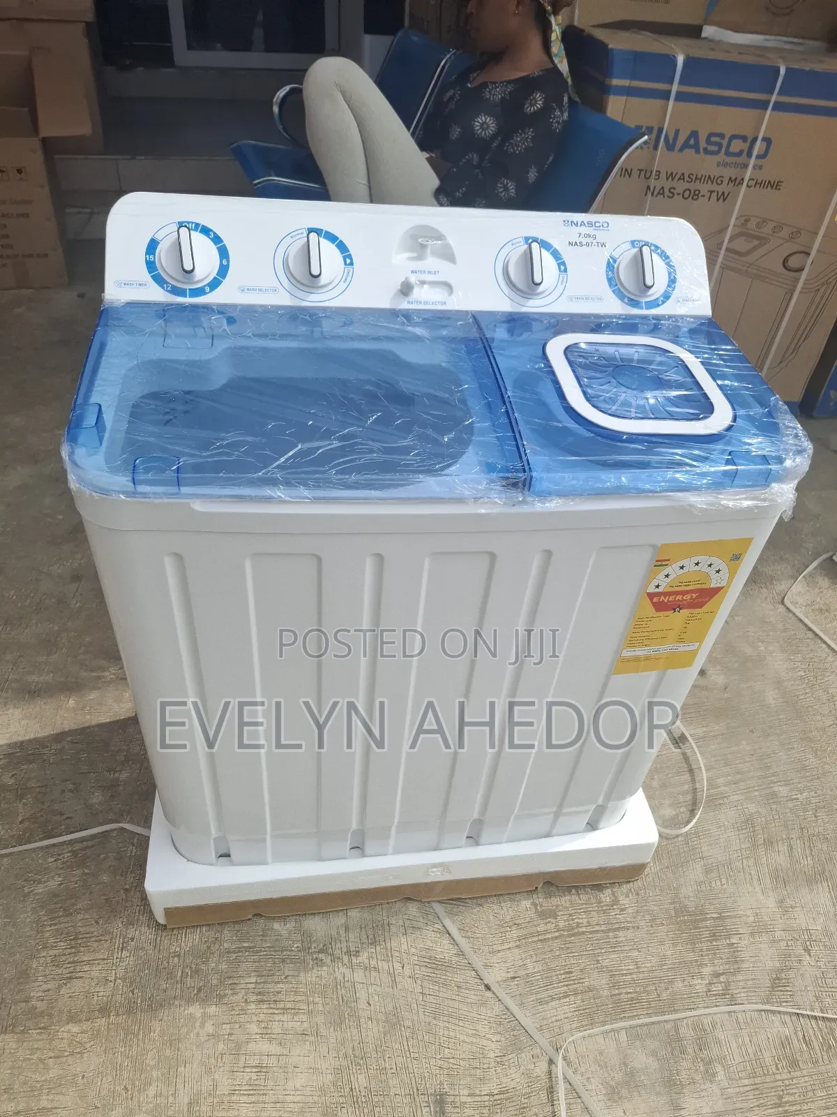 Very Spacious Nasco Washing Machine 7kg Semi Automatic