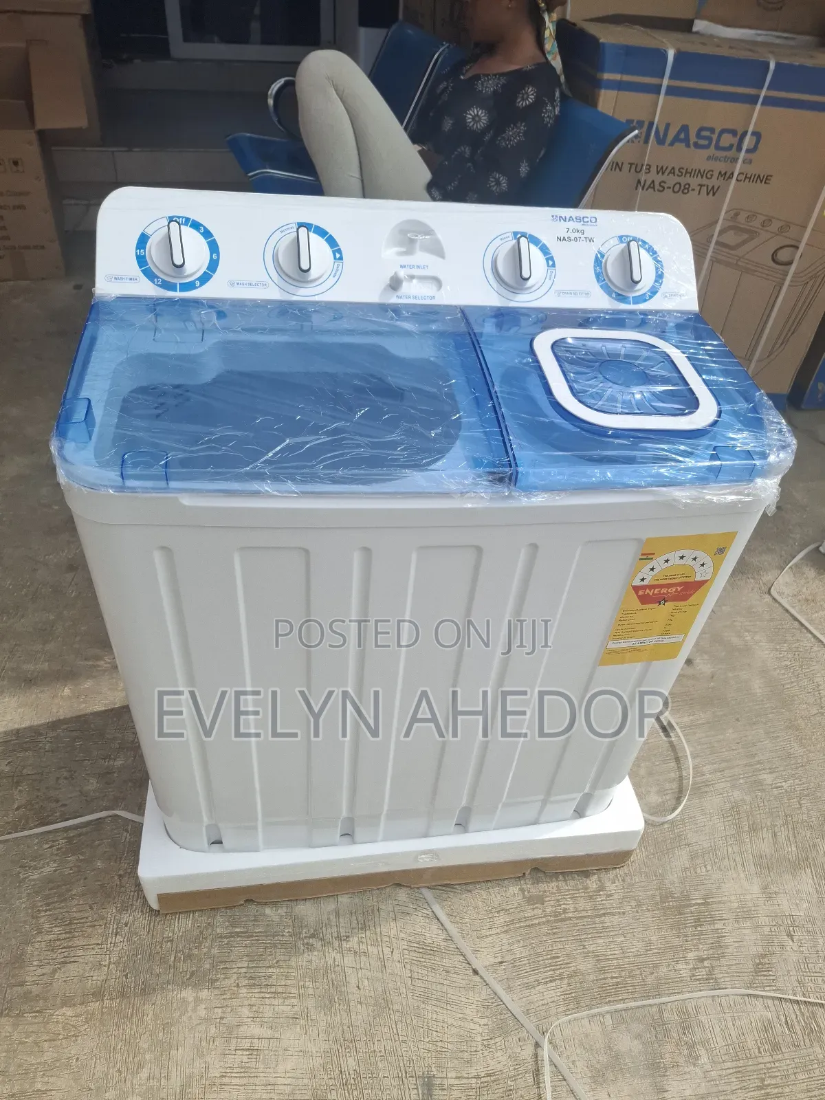 Very Spacious Nasco Washing Machine 7kg Semi Automatic