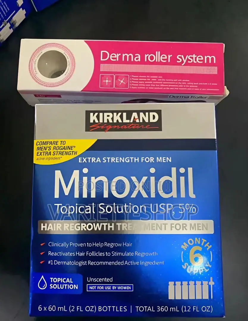 Kirkland Minoxidil Oil Box + Derma Roller