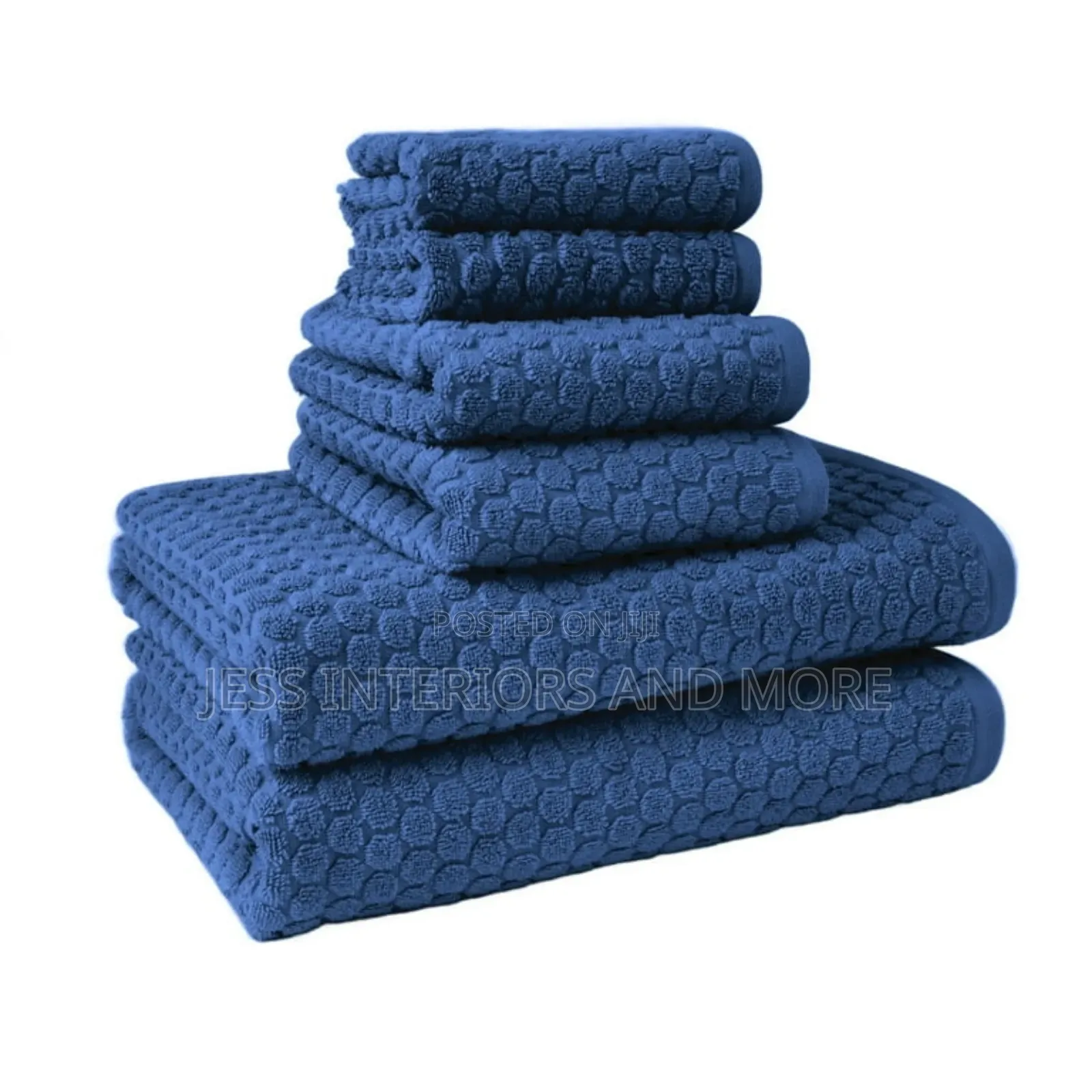 Beautiful Dot 6 Pack Towel Set - Nightshadow Blue