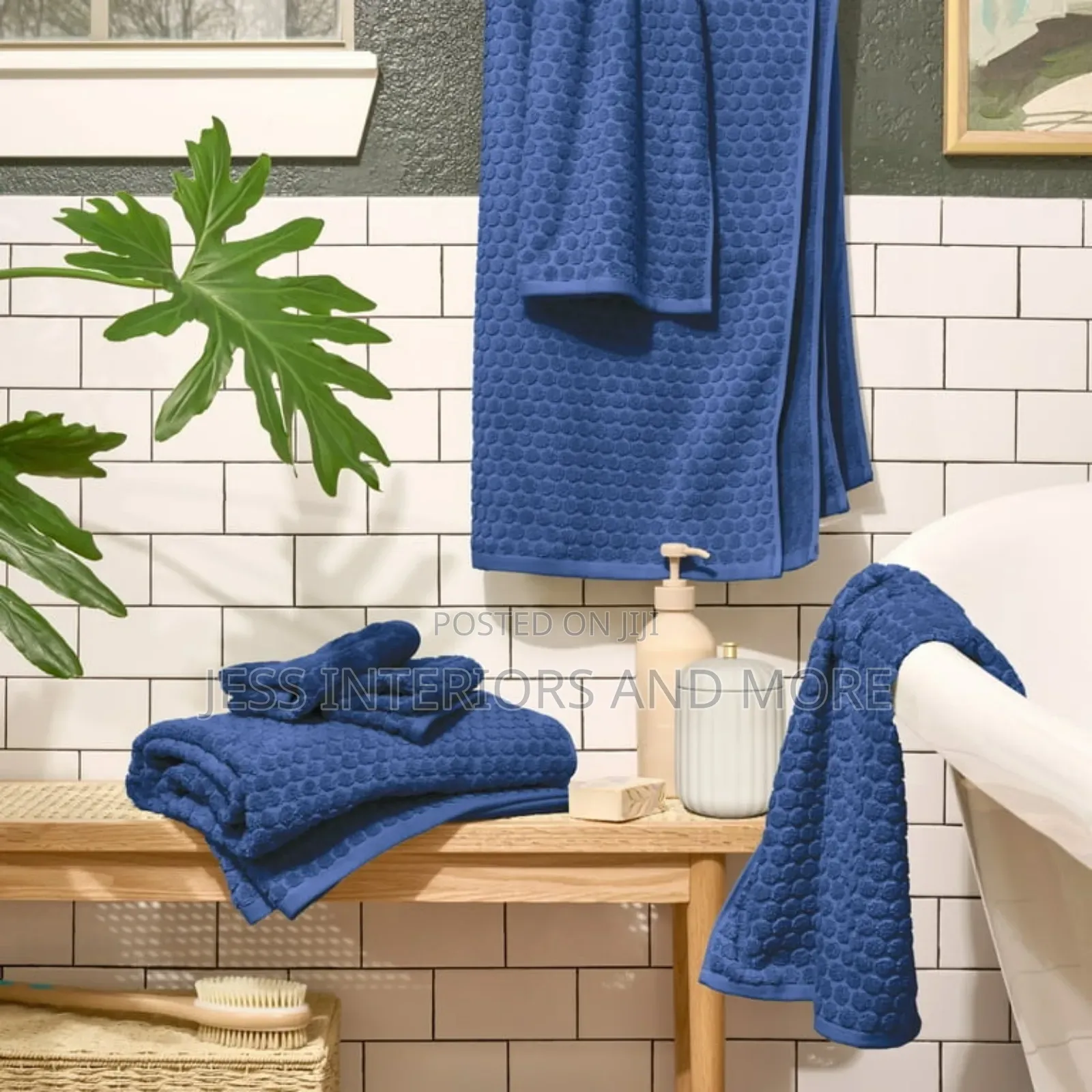 Beautiful Dot 6 Pack Towel Set - Nightshadow Blue