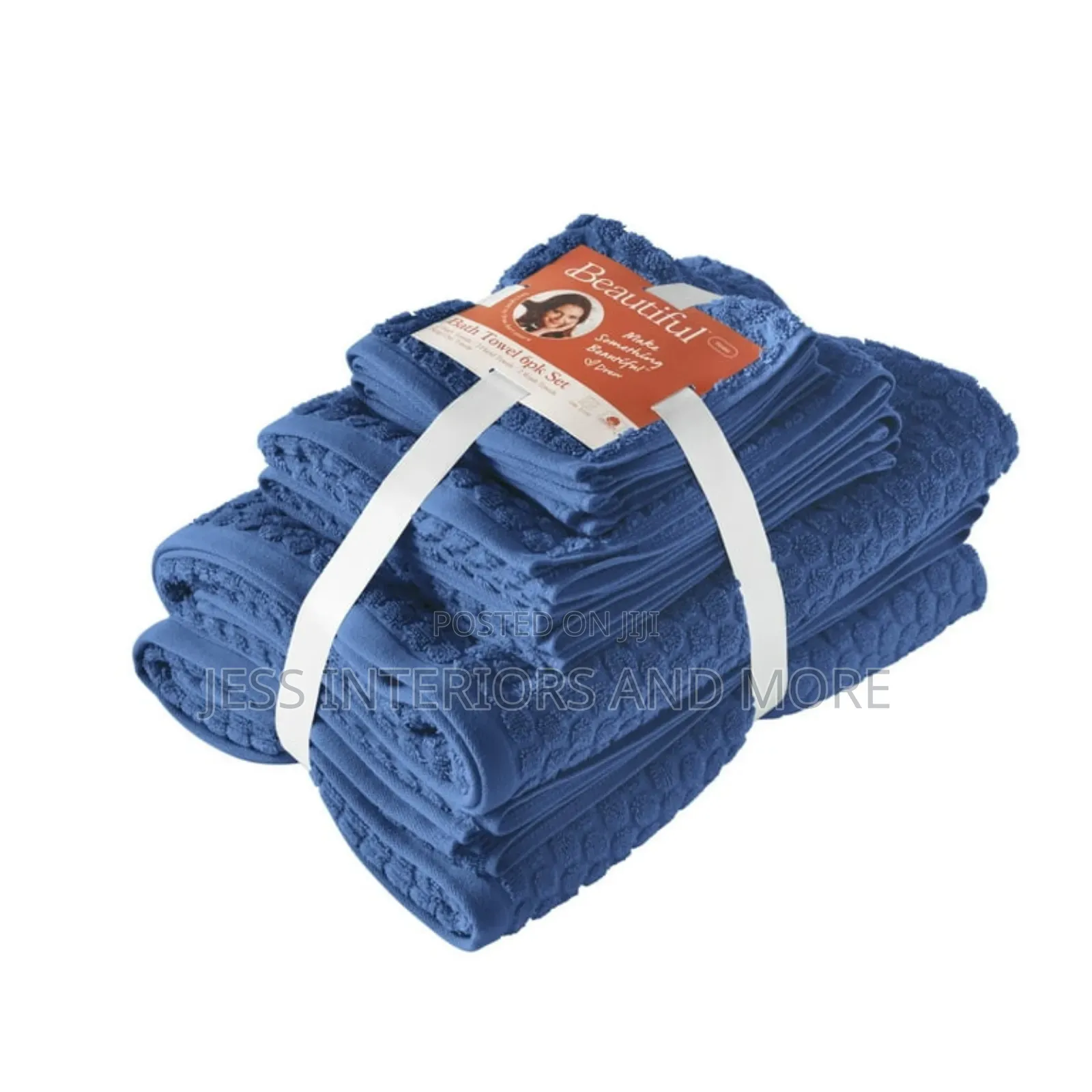 Beautiful Dot 6 Pack Towel Set - Nightshadow Blue