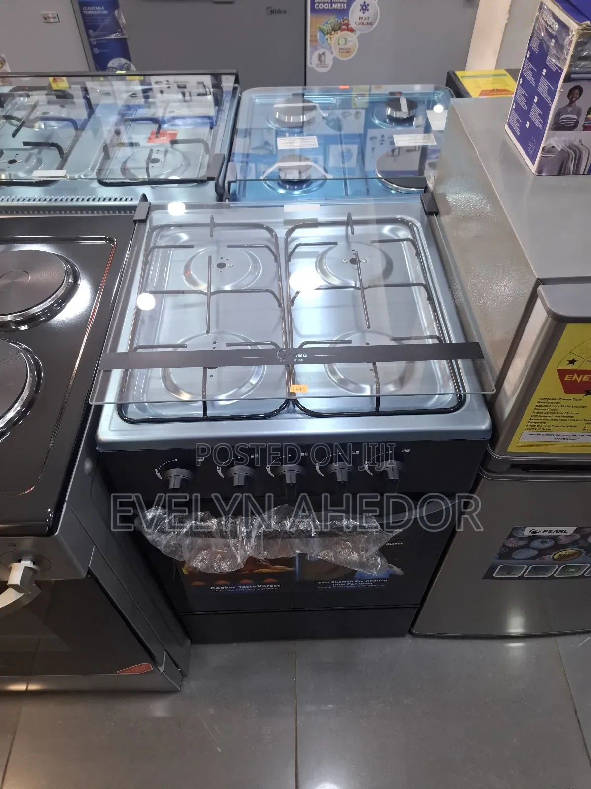 Strong Midea Gas Cooker 50by50 Available With 4 Burners