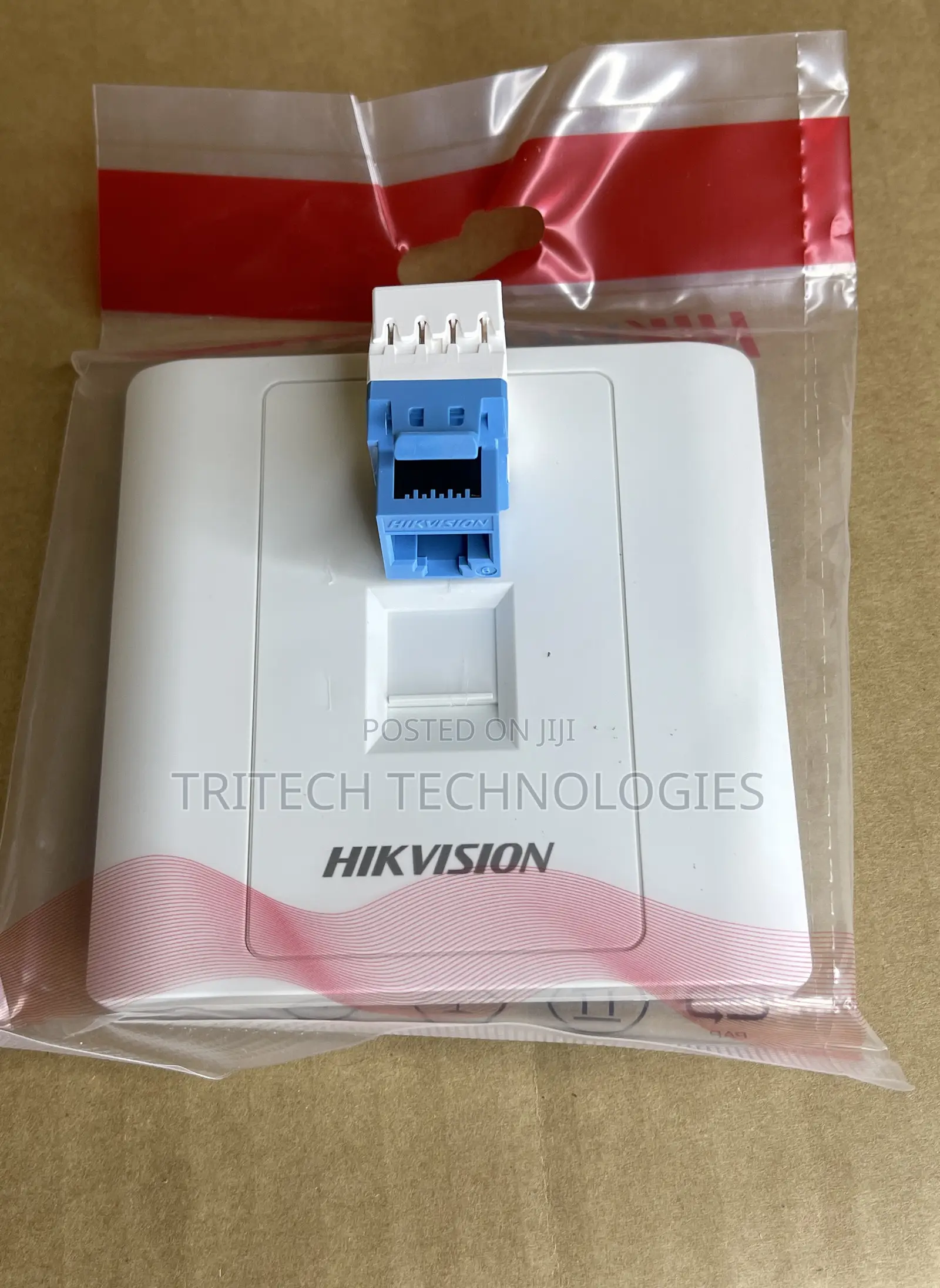 Hikvision Cat6 Copper Face Plate Single With Jack